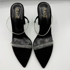 RAYE Black and Clear Women's Heels